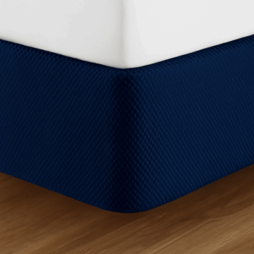 Textured stretch box spring cover in wrinkle-free fabric
